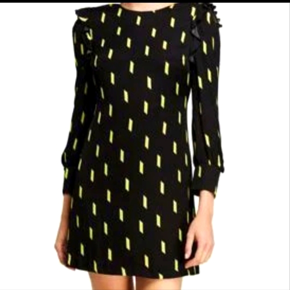 Alice + Olivia Beatrix Puff-Sleeve Shift Women's Dress - Picture 2 of 12